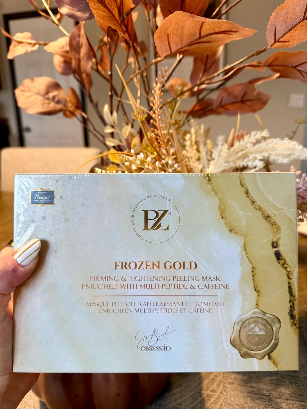 BZ Frozen Gold Firming & Tightening Peel-Off Mask — Gold